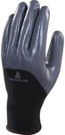 Rękawice dziane z poliestru (100%), dłoń, palce i połowa strony grzbietowej powlekane Nitrylem, ścieg 13 czarno-szary 9