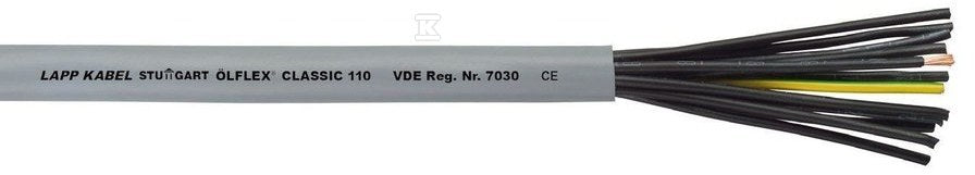 Przewód sterowniczy OLFLEX CLASSIC 110 4x0,75 żyły czarne numerowane 500V bęben