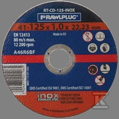 115X1,0X22,23MM ŚCIERNICA KORUNDOWA DO CIĘCIA STALI NIERDZEWNEJ