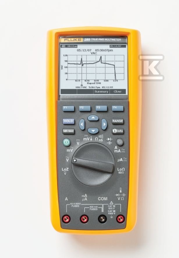 Multimeter przemysłowy TRUE-RMS z oprogramowaniem FLUKE VIEW FORMS - FLUKE 289/FVF/EUR