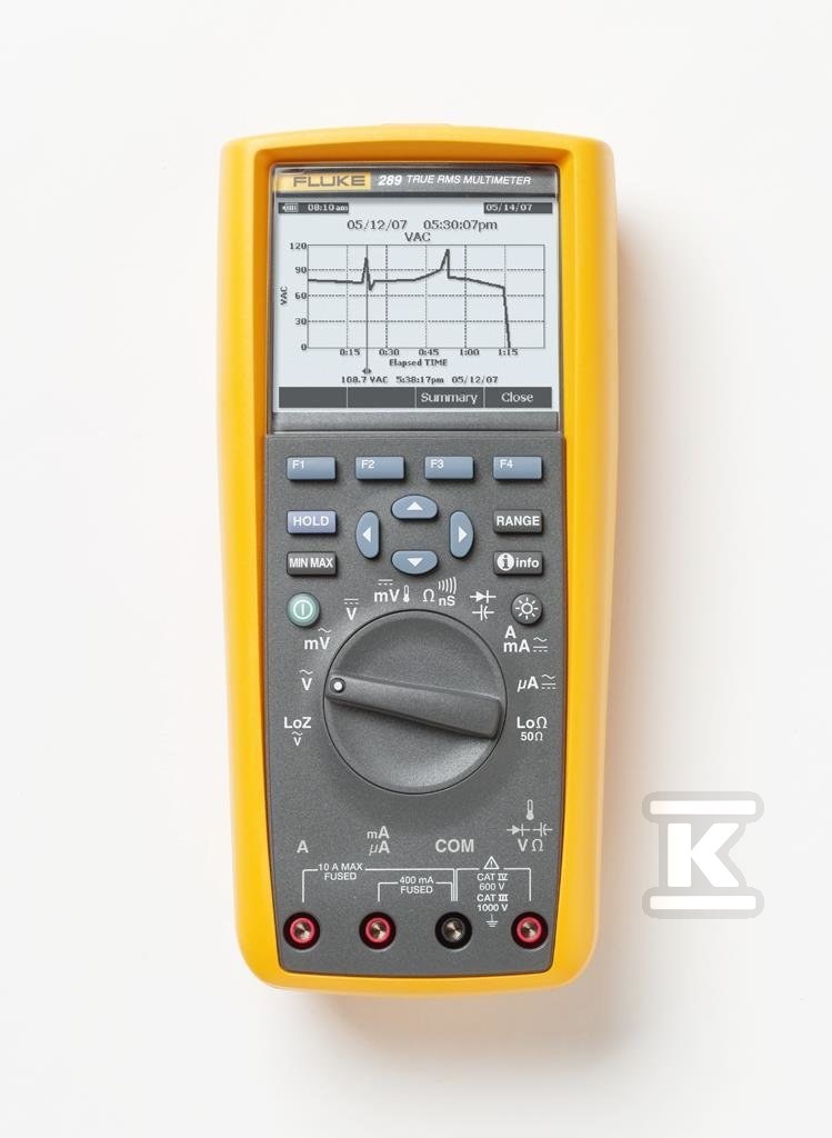 Multimeter przemysłowy TRUE-RMS z oprogramowaniem FLUKE VIEW FORMS - FLUKE 289/FVF/EUR