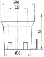 Oprawka 426 E27 do plafonów porcelanowa