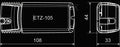 Transformator elektroniczny 230/11,5V 0-105W, typ: ETZ105