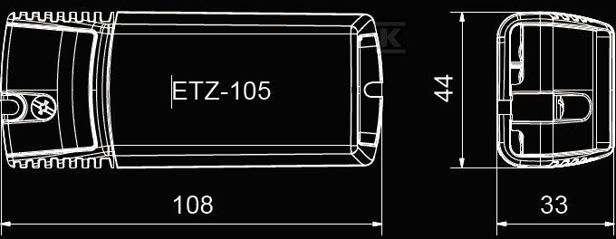 Transformator elektroniczny 230/11,5V 0-105W, typ: ETZ105