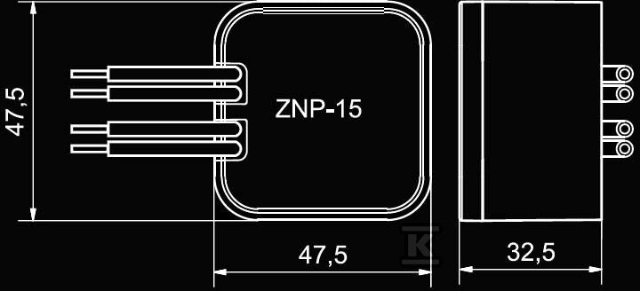 Zasilacz LED dopuszkowy 12V DC 15W, typ: ZNP-15-12