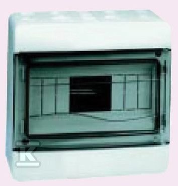 Rozdzielnica natynkowa 2x16+8x10mm2, 9 modułów, zaciski PE+N z drzwiczkami IP55