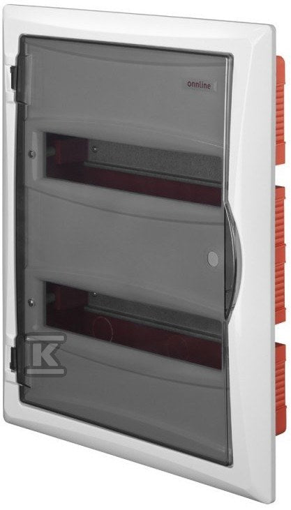 Rozdzielnica podtynkowa ONNLINE 2x12 modułowa IP40 szyba dymna (24 modułowa)
