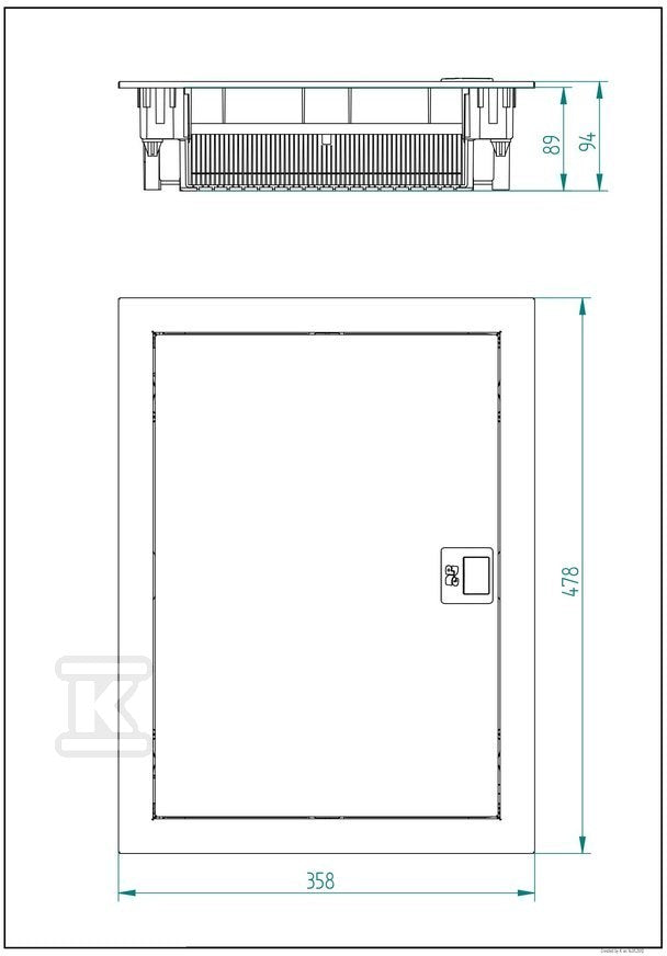 Rozdzielnica podtynkowa MT ONNLINE 2x12 modułowa IP30 (N+PE) drzwi metalowe (24 modułowa)