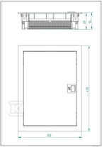Rozdzielnica podtynkowa MT ONNLINE 2x12 modułowa IP30 (N+PE) drzwi metalowe (24 modułowa)