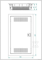 Rozdzielnica MULTIMEDIALNA MT ONNLINE 3x12 modułowa IP30 drzwi metalowe (36 modułowa)