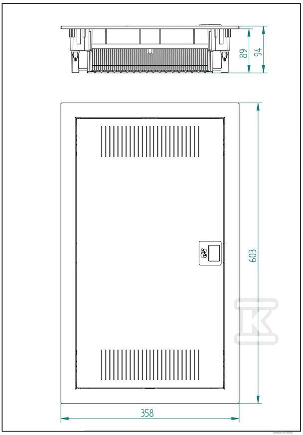 Rozdzielnica MULTIMEDIALNA MT ONNLINE 3x12 modułowa IP30 drzwi metalowe (36 modułowa)