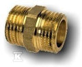 Złączka mosiężna nakrętno-nakrętna HELA-D GZ 5/4"xGZ 5/4" PN10, do rur preizolowanych Pex/PE, oznaczenie: D 32 32