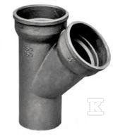 Trójnik kielichowy 45° z uszczelką DN150x150, żeliwo kielichowe szare (GJL)