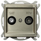 Gniazdo RTV-SAT końcowe, nowe srebro SONATA