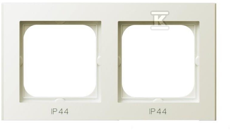 Ramka podwójna do łączników IP-44, ecru SONATA