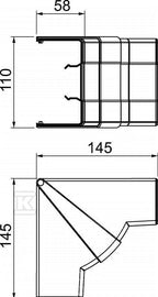 Naroże wewnętrzne, ruchome typ GK-IH53100RW