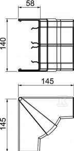 Naroże wewnętrzne, ruchome typ GK-IH53130RW
