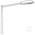 Wysiegnik profilowany W12/1/1 jedno ramię, wysięg ramienia 1m.Średnica uchwytu lampy fi 48