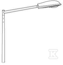 Wysiegnik profilowany W12/1/1 jedno ramię, wysięg ramienia 1m.Średnica uchwytu lampy fi 48