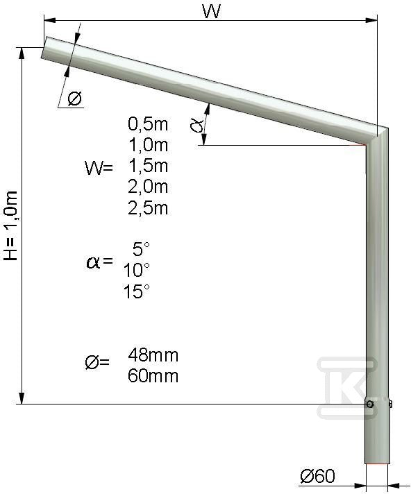Wysięgnik NT ST 1 ram 1,0 m