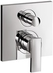 Bateria wannowa Hansgrohe Axor Citterio jednouchwytowa, montaż podtynkowy ze zintegrowanym systemem zabezpieczającym element zewnętrzny do podłączenia z wylewką Exafil-chrom 39457000
