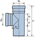 Trójnik PVC 160x160/87.5 KL.N do kanalizacji zewnętrznej