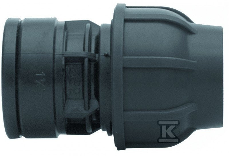 Złączka zaciskowa PP 25x1" GW gwint wewnętrzny PN16, do rur PE, kolor czarny