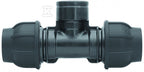 Trójnik zaciskowy PP 90st. 40x6/4"x40 GW gwint wewnętrzny PN16, do rur PE, kolor czarny