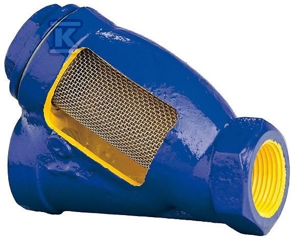 Filtr osadnikowy skośny FIGURA 823 z żeliwa szarego, DN50, GW 2", siatka 1,0mm 5 oczek/cm2