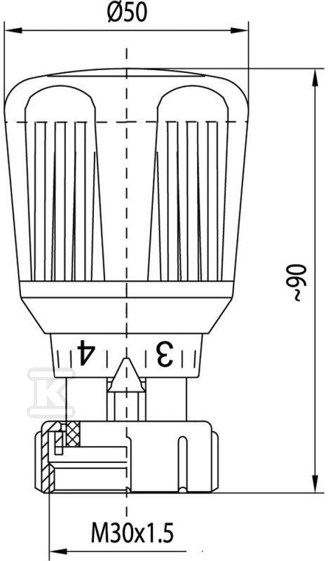 Głowica termostatyczna VIRGO typ GZ 03