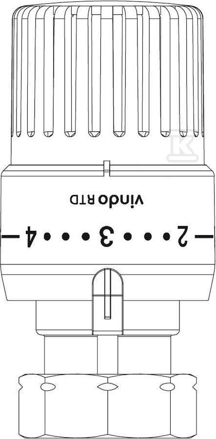Głowica termostatyczna VINDO RTD, na zacisk, biała, do zaworów RTD-DANFOSS