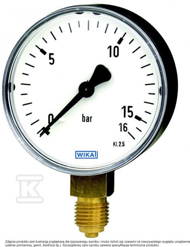Manometr 111.10.100 M20x1,5 0-25 bar stal