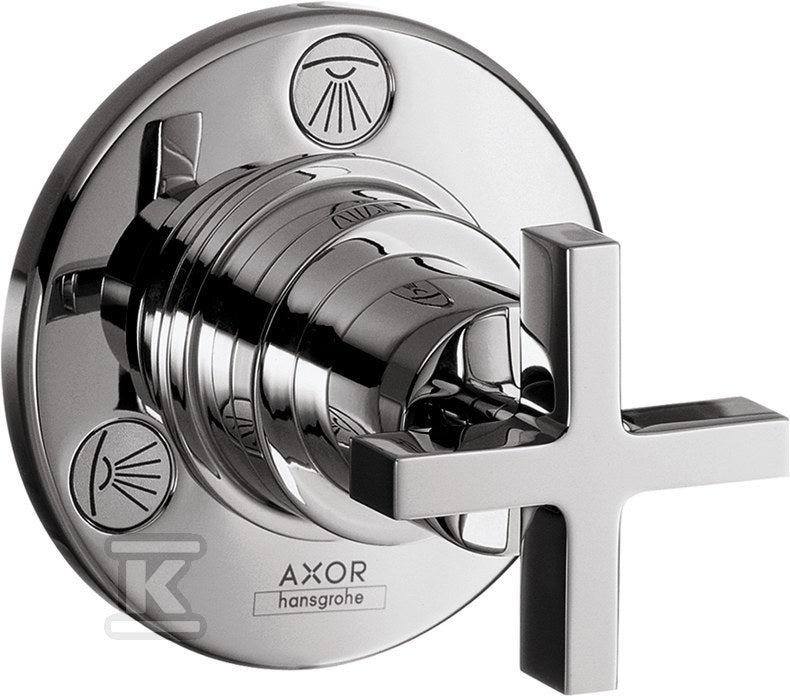 Element zewnętrzny Hansgrohe Axor Citterio Trio / Quattro, DN20 z uchwytem krzyżowym chrom 39925000