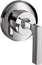 Zawór odcinający Hansgrohe Axor Citterio podtynkowy z uchwytem jednoramiennym, element zewnętrzny DN15 / 20 chrom 39960000