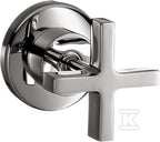 Zawór odcinający Hansgrohe Axor Citterio podtynkowy z uchwytem krzyżowym, element zewnętrzny DN15 / 20 chrom 39965000