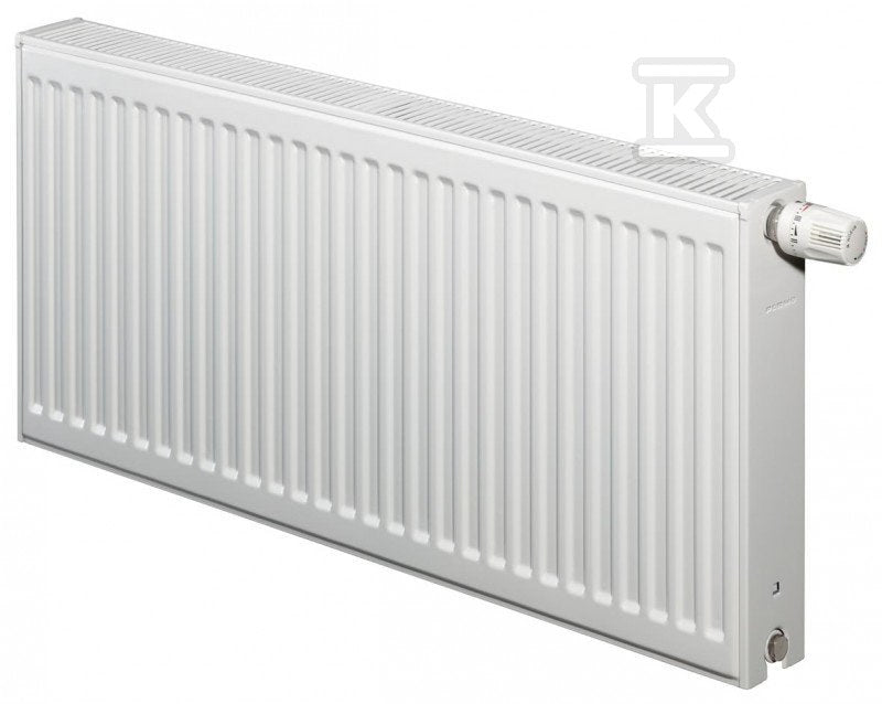 Grzejnik PURMO CV21S 600x500, moc grzewcza: 670W (75/65/20°C), grzejnik stalowy płytowy z podłączeniem dolnym, PURMO Ventil Compact, biały RAL9016