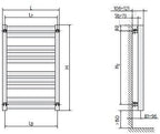 Grzejnik łazienkowy PURMO Java H=1500 L=500, 780W, biały RAL9016