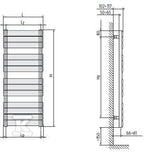 Grzejnik łazienkowy PURMO Muna H=1650 L=500, 815W, biały RAL9016