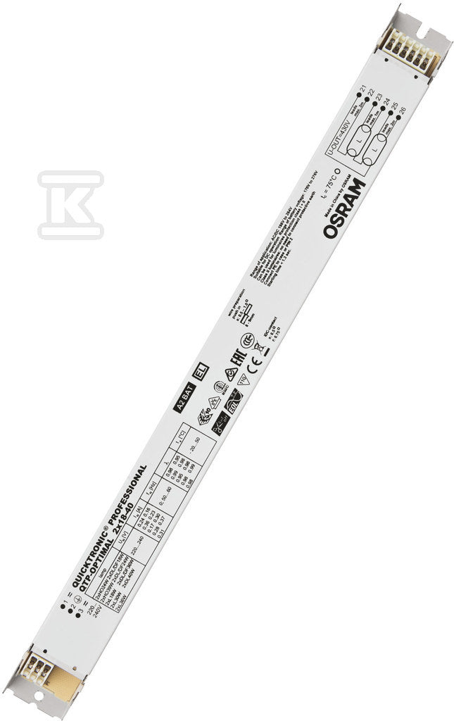 Statecznik elektroniczny QTP-OPTIMAL 2X18-40/220-240 VS20 OSRAM