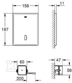 Przycisk spłukujący Tectron Skate elektroniczna na podczerwień do WC