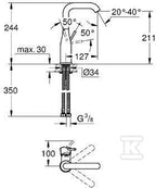 Bateria umywalkowa Grohe Essence jednouchwytowa rozmiar L