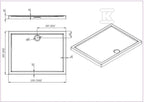Brodzik kompozytowy Stabilsound Plus 80x100x5 / 3 cm prostokątny Corrina