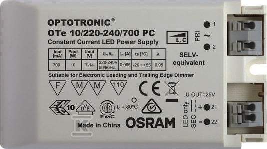 Osprzęt do modułów LED OTE 10/220 240/700 PC 10W 700MA