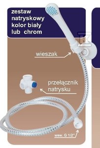 Prysznic kompletny biały Dafi