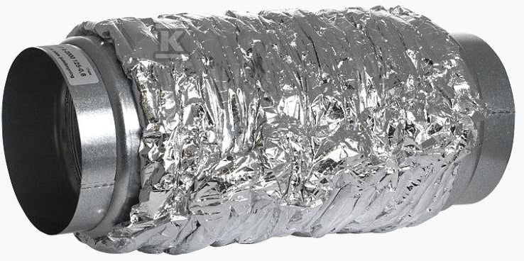 Tłumik kanałowy AKU-COMPA do elastycznych połączeń, długość 0,6m, średnica 160mm