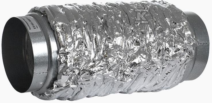 Tłumik kanałowyAKU-COMP, do elastycznych połączeń w systemach wentylacyjnych, długość max. 0,6mm, średnica 200mm