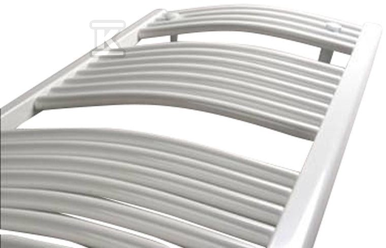 Grzejnik łazienkowy ONNLINE PBT 80X060 420W łukowy, podłącz.dolne, rozstaw= 550mm, biały RAL9016