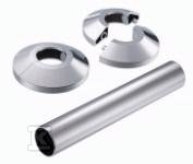 Rozetki i rurki maskujące do zaworów Danfoss X-tra Collection (chrom)