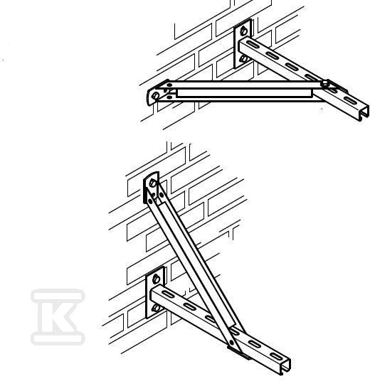 BIS Wspornik konsol WM0-30 250MM