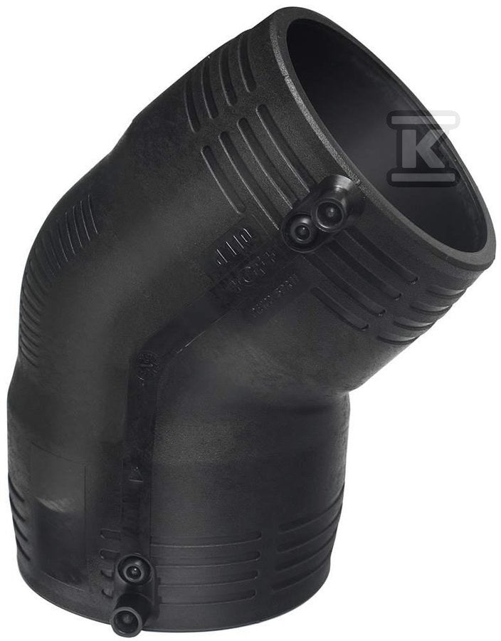 Kolano elektrooporowe 45ST. DN110 PE100, SDR11, PN10 gaz/PN16 woda